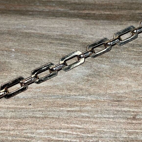 Chain Tennis Bracelet Women’s Gold Tone Wrap Oval Chunky Link Classic Core Retro - Picture 3 of 8